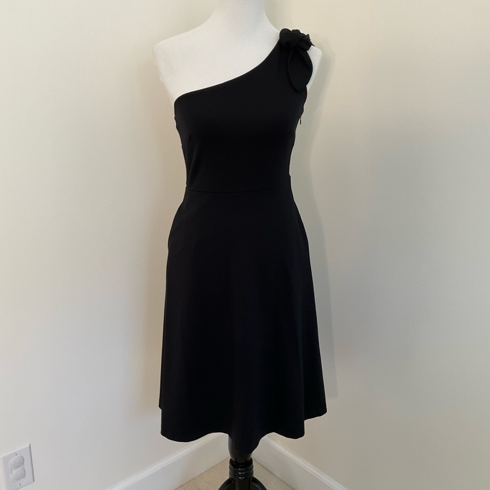 Banana Republic Black One Shoulder Dress